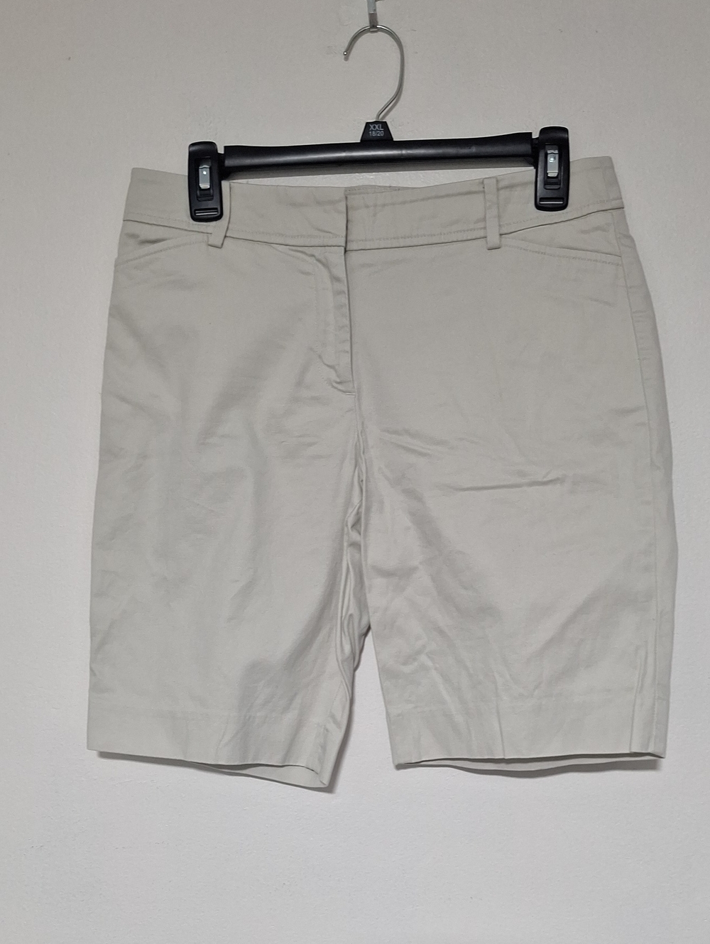 Talbots Women's Chino Shorts Set - Navy, Light Blue Stripe, Cream 3 Pairs - Picture 6 of 8